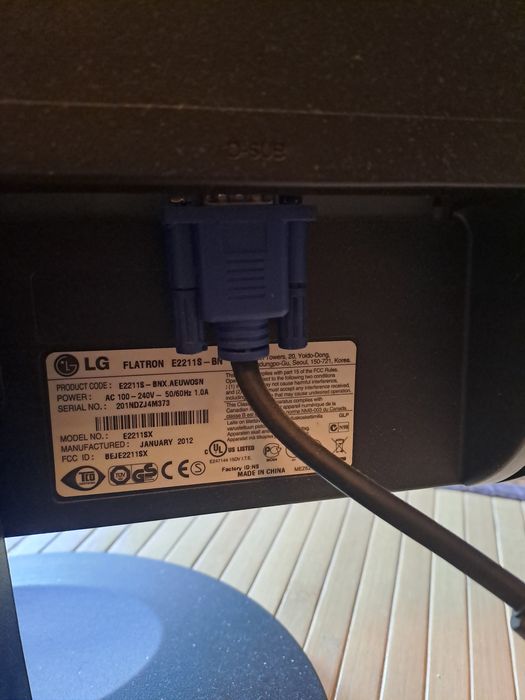 Monitor LG 22" vga/hdmi