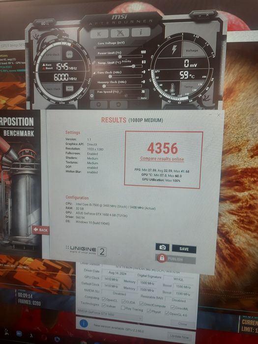 Видеокарта ASUS TUF GTX  GAMING 1650 4GB КАК НОВАЯ! пломба и другие