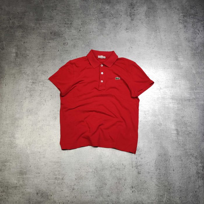 MĘSKA PREMIUM Koszulka Polo Bawełna Pętelka Elegancka Lacoste Haft