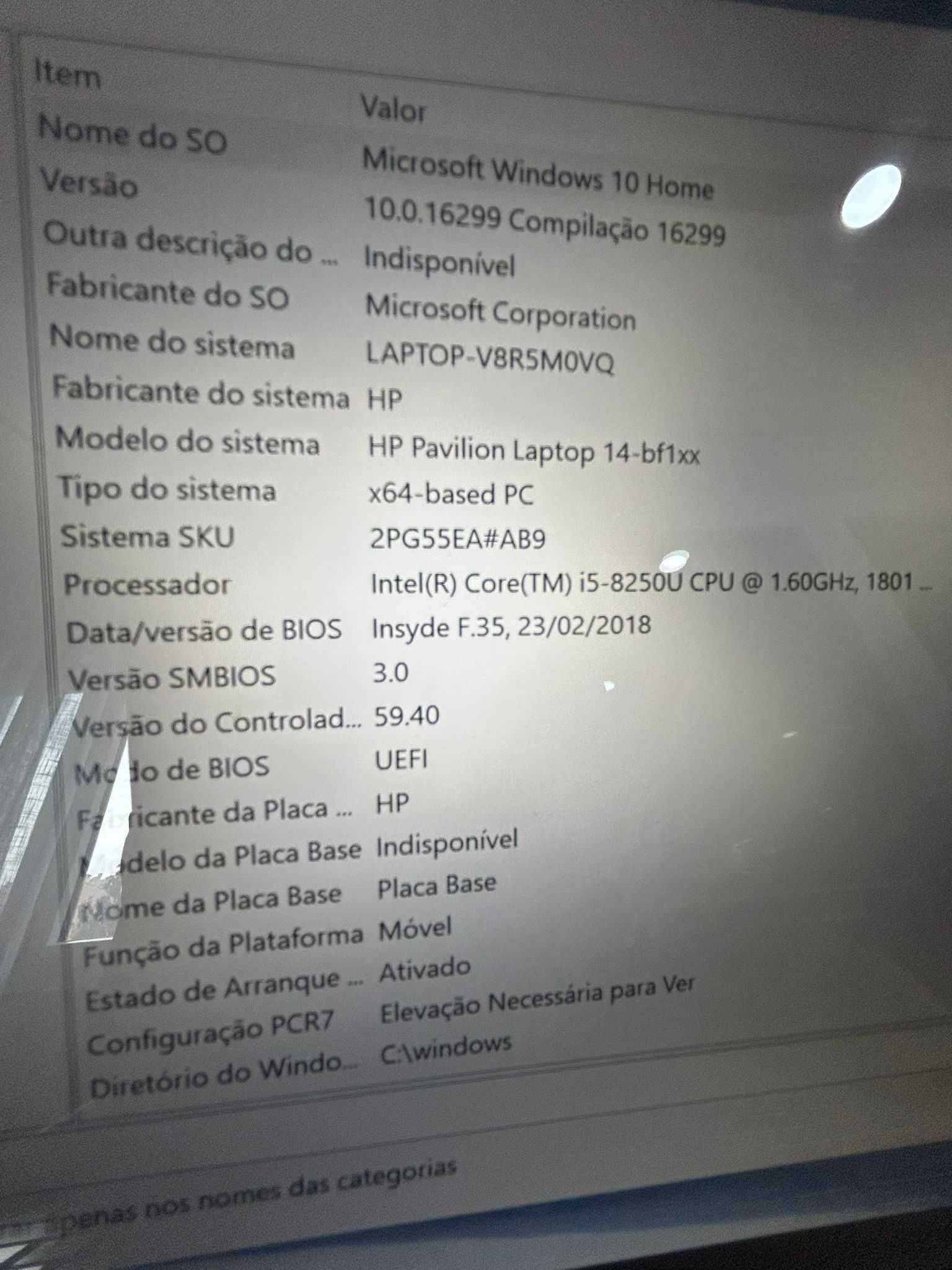 HP Pavilion 14 - bf1xx I5-8250U