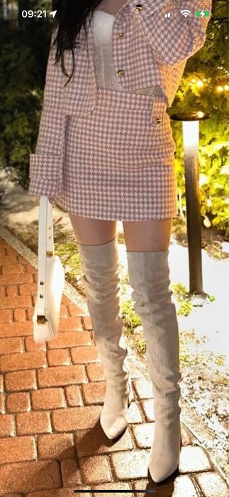 Ботфорти натуральна замша