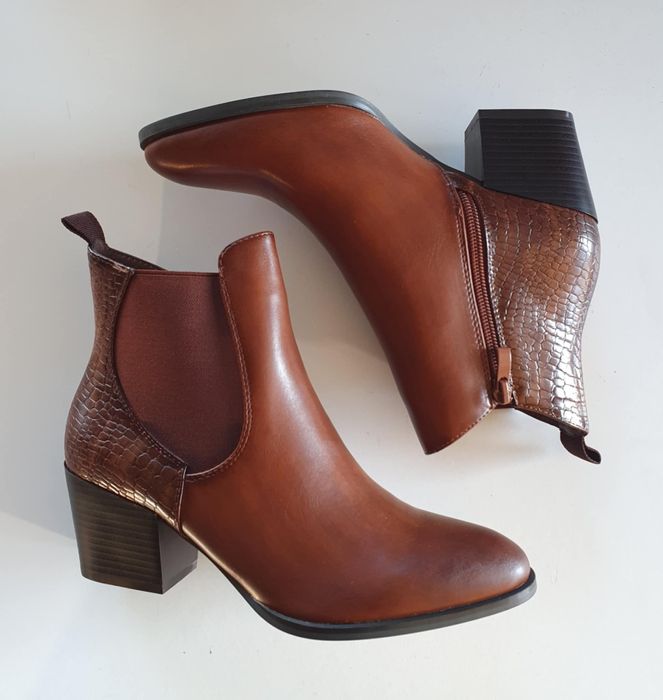 Brązowe kowbojki damskie roz36