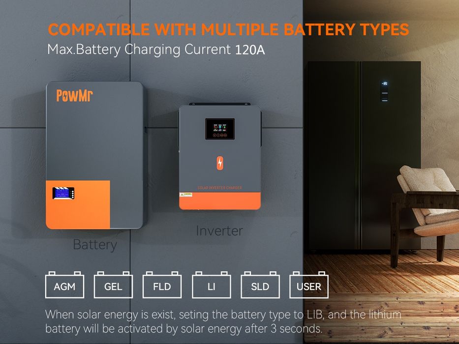 Гібридний інвертор 6.2 КВт Інвертор PowMr