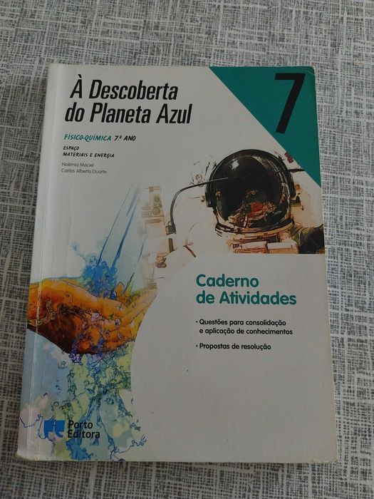 Manuais e caderno de atividades físico química 7° ano