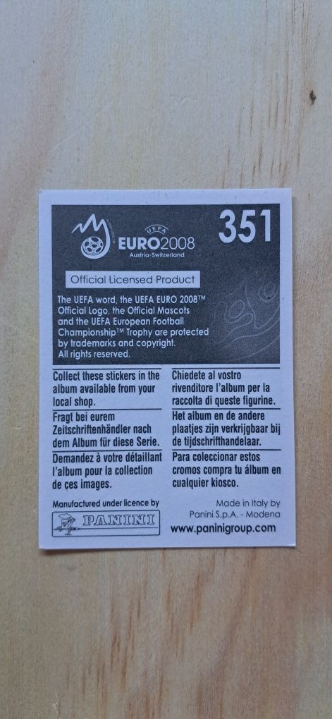 Cromo futebol de Ribery da Panini
