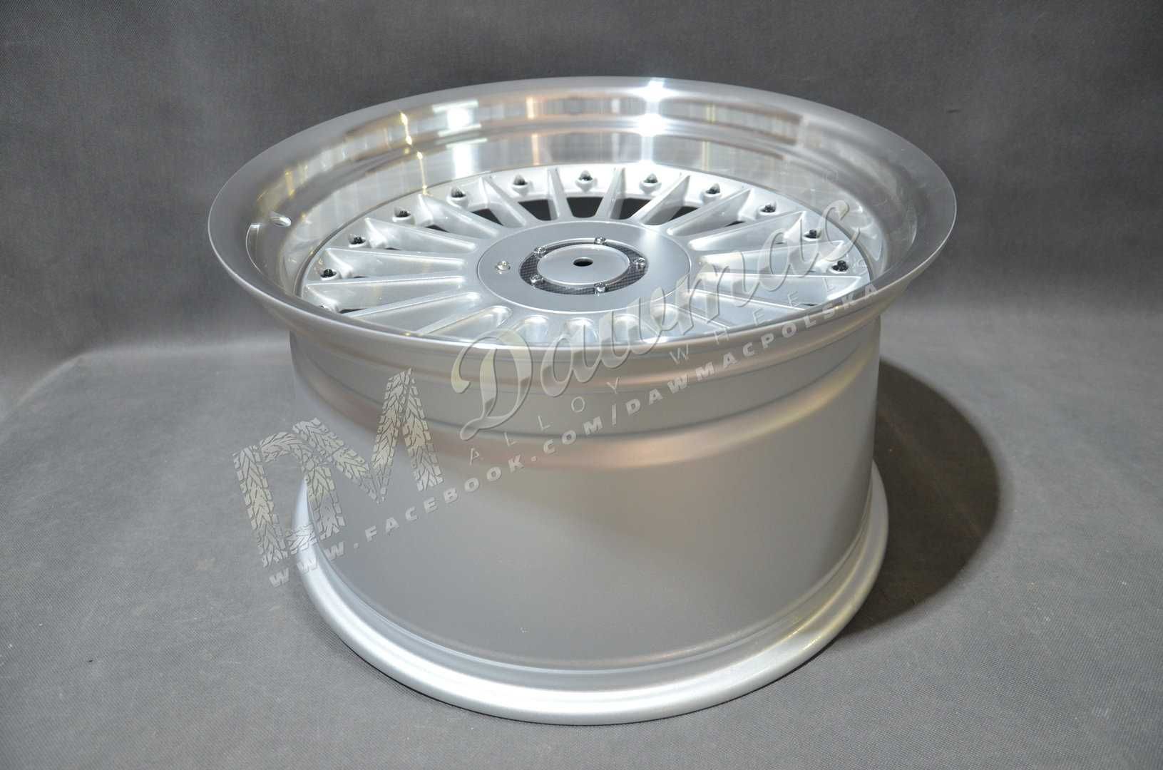 Felgi DMC03 17" 9J ET15 4x100/4x108 Silver Machined Lip + Black Rivet