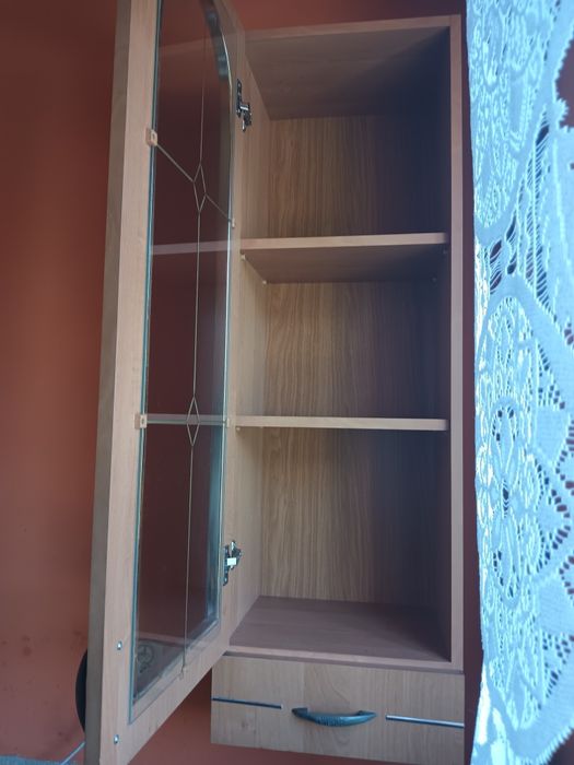 Szafka barek szuflada półk szafki szyby olcha