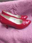 Buty pantofelki czerwone
