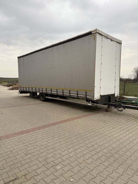 Przyczepa tandem firanka platforma 9.2m do blel slomy