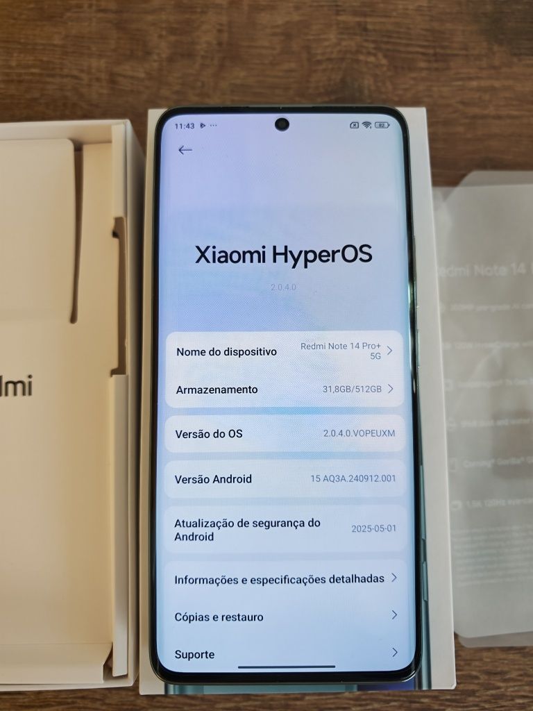 Xiaomi Redmi Note 14 Pro Plus  5G 12GB/512GB azul Seminovo Aceito Reto