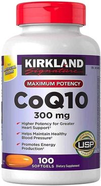 Коэнзим CoQ10 300 мг Усиленный Kirkland Signature , 100 капсул США