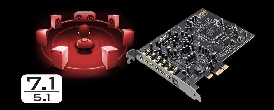Placa Som PCIe Creative Sound Blaster Audigy RX 7.1 Eax HD 106 dB SBX