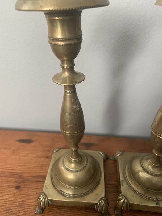 Vintage Castiçais muito antigos latao secXIX