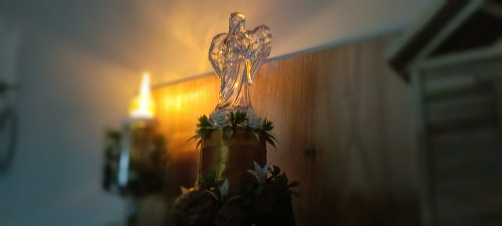 Aniołek LED lampka dekoracyjna 17x9cm baterie w zestawie