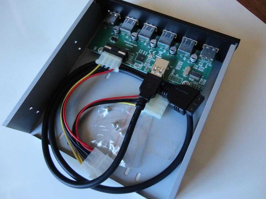 Placa Controladora USB 3.0 PCI-Express e painel frontal 5,25