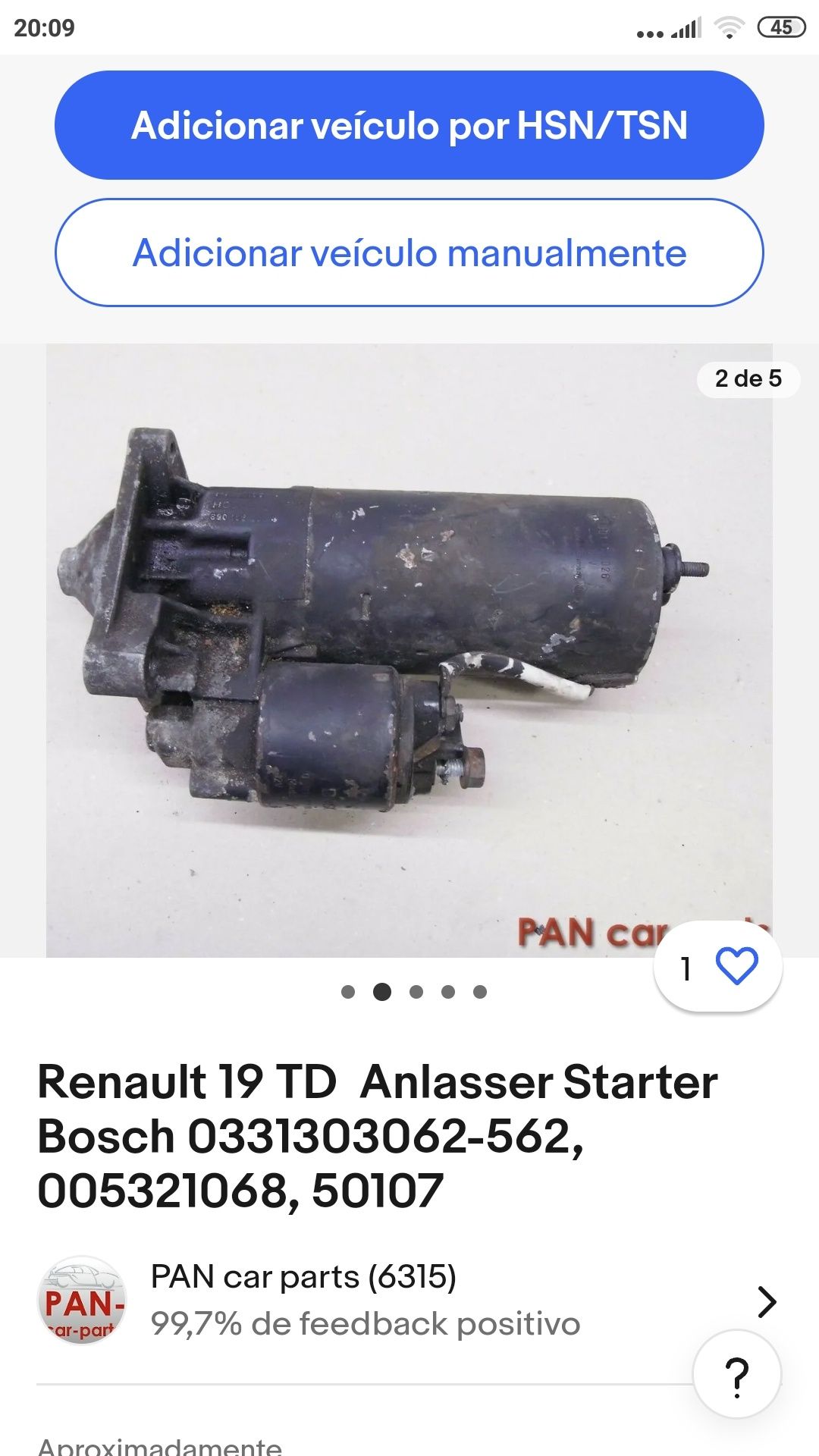 Renault 19 TD Anlasser Starter