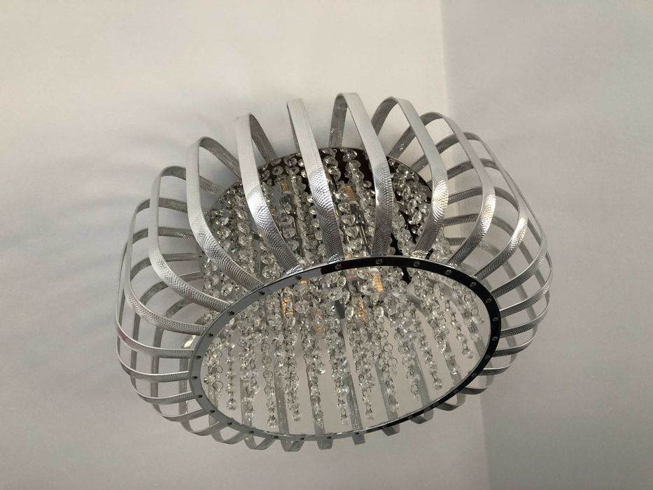 Lampa z kryształami led agata meble