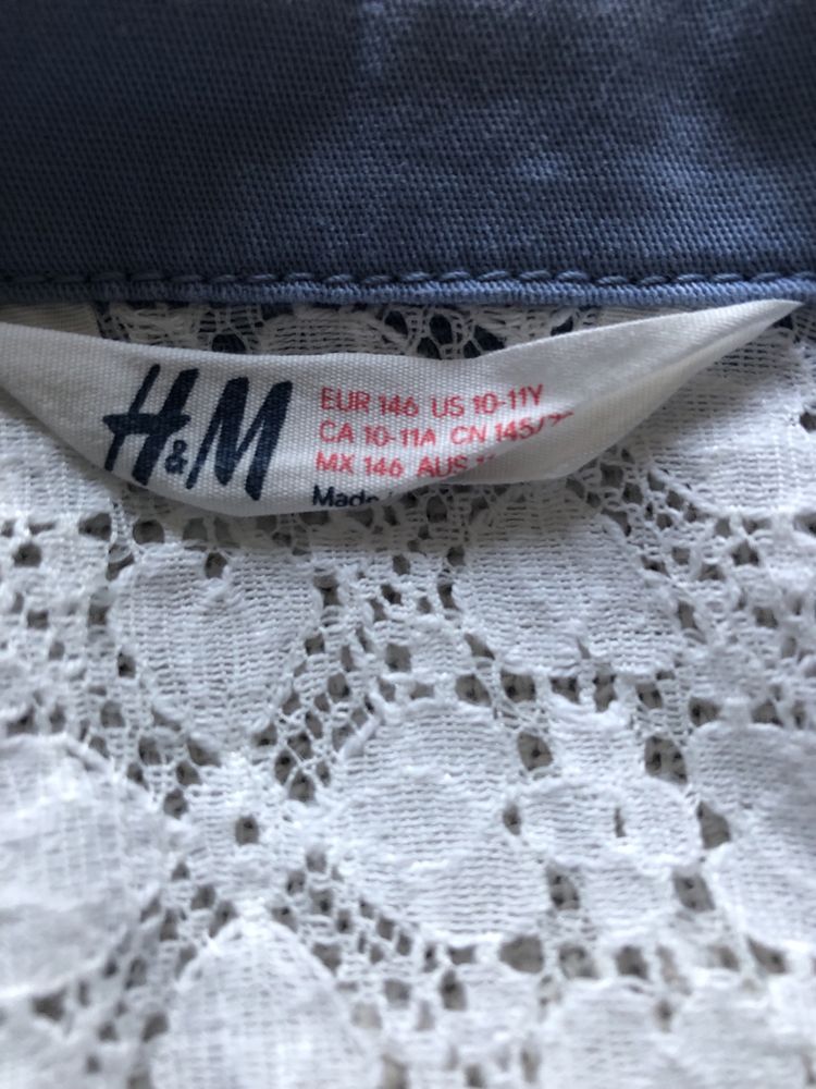 Top bluzka bez rękawów guziki H&M rozm 146