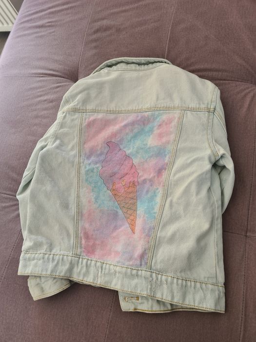 Kurtka jeansowa dla dziewczynki 134