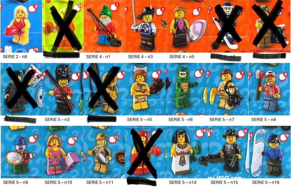 Minifiguras Lego - séries várias