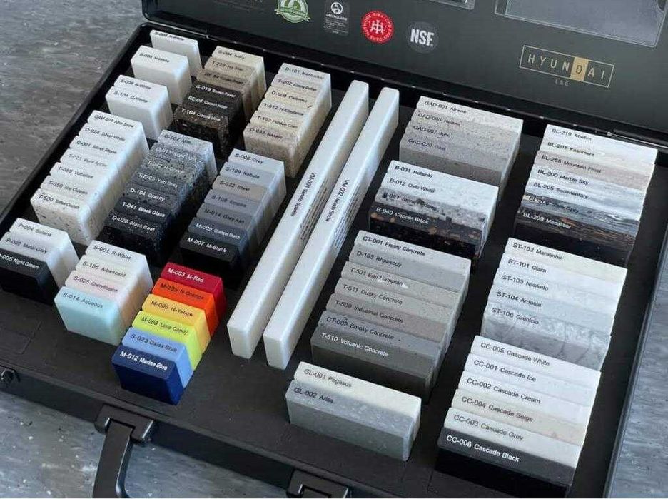 Tampos de bancada cozinha e banho em Corian, Hi-macs (Solid Surface)