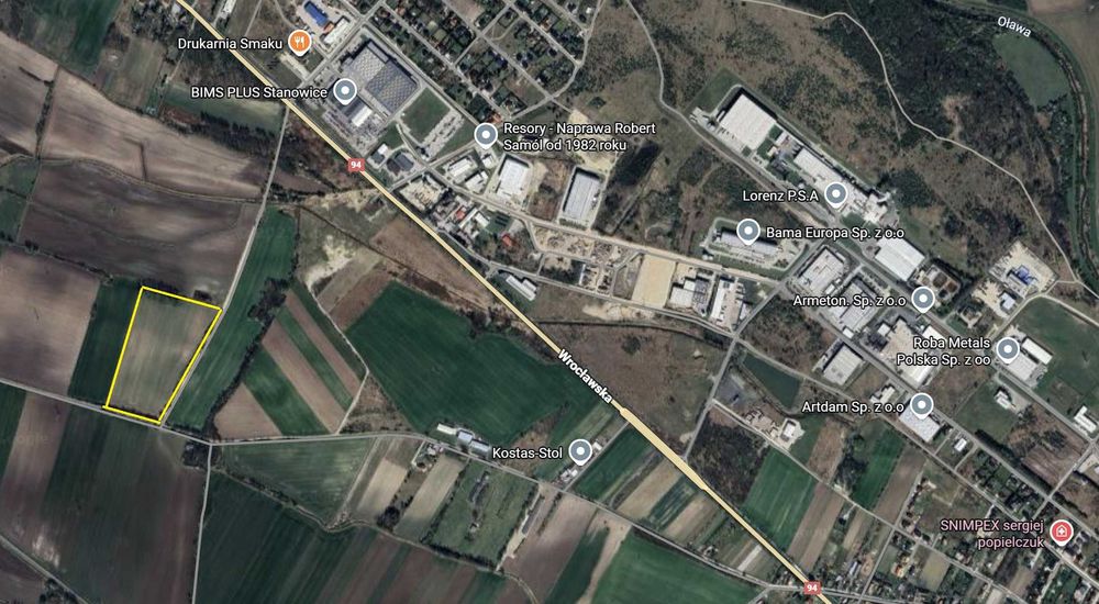 Atrakcyjna działka na sprzedaż blisko strefy przemyslowej Marcinkowice