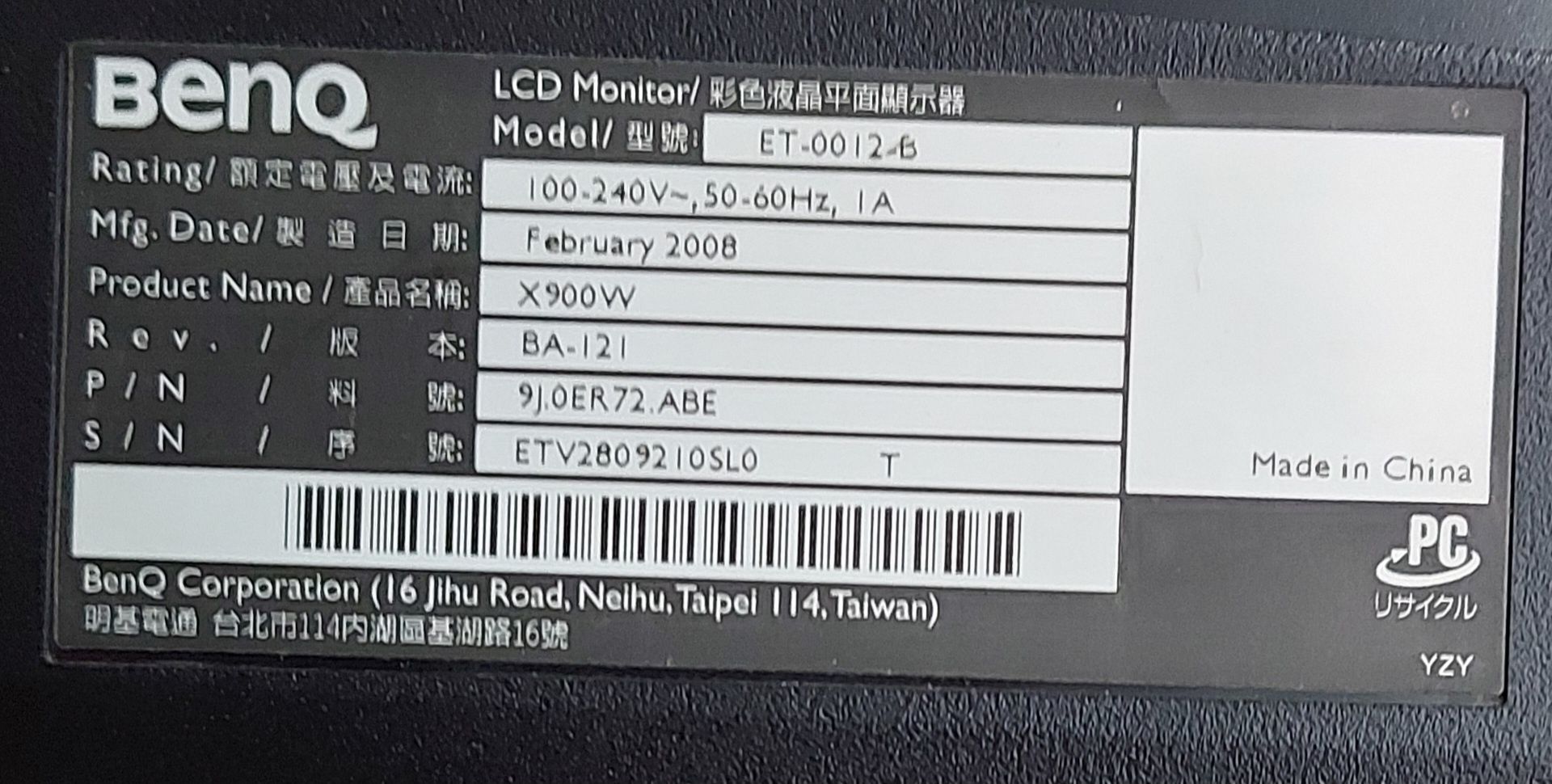Monitor komputerowy  X900LCD