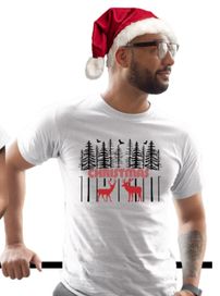 CHRISTMAS LAS RENIFERY świąteczna koszulka męska 8 rozmiarów