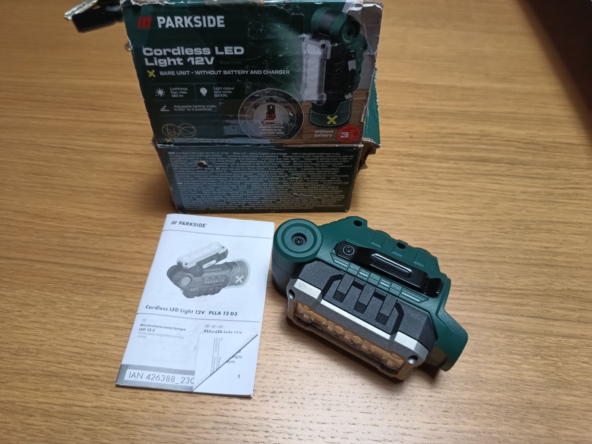Nowa latarka Parkside PLLA 12 D3 LED
