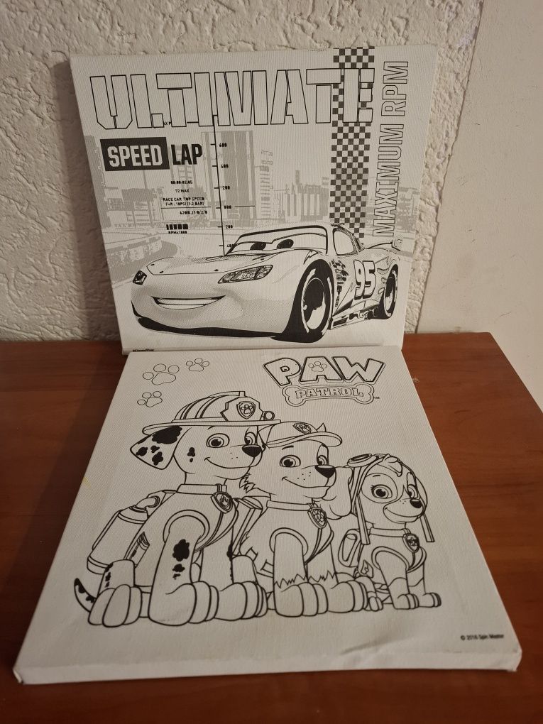 Zestaw kolorowanek na płótnie