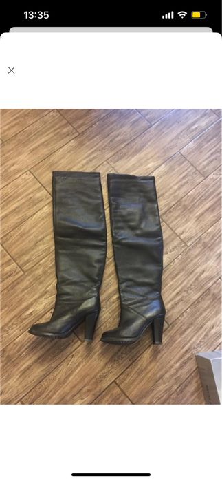 Шкіряні чоботи ботфорти