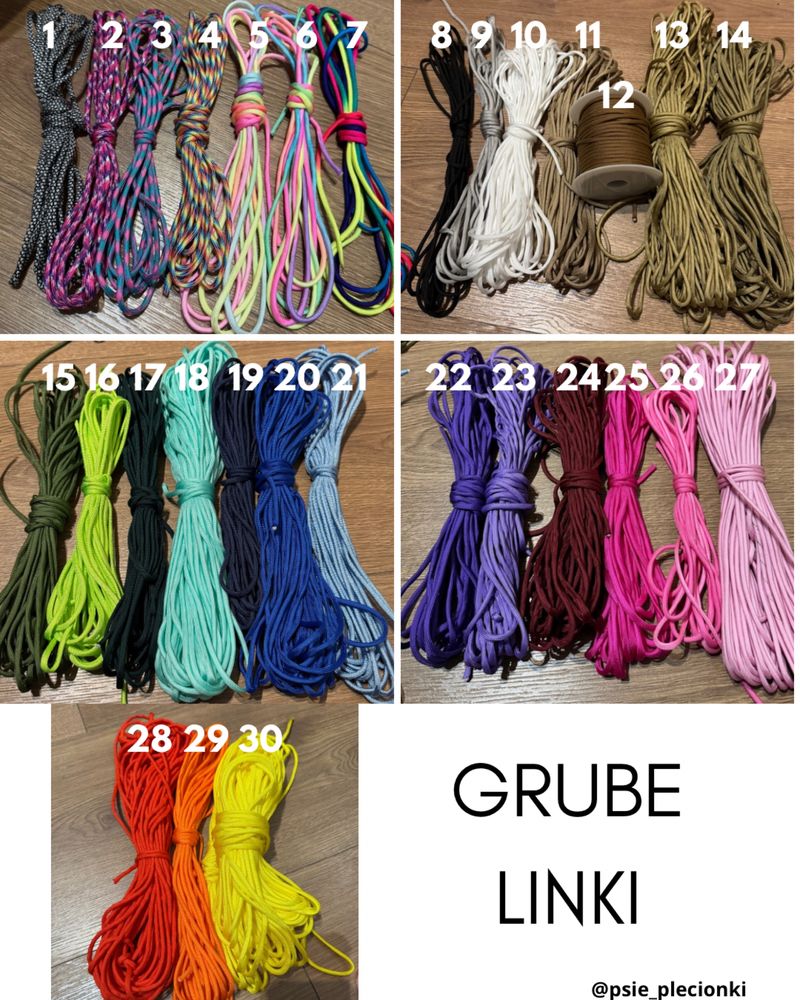 Adresówka na sznurku dla psa, paracord, obroża, znacznik