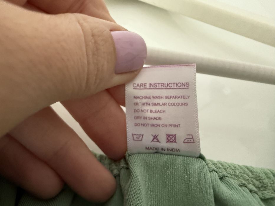 Bluzka damska elegancka zielona bufiasty rekaw 36/38 idealna