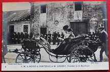 SINTRA RAINHA D. AMÉLIA E PRESIDENTE LOUBET 1905 FOTO POSTAL