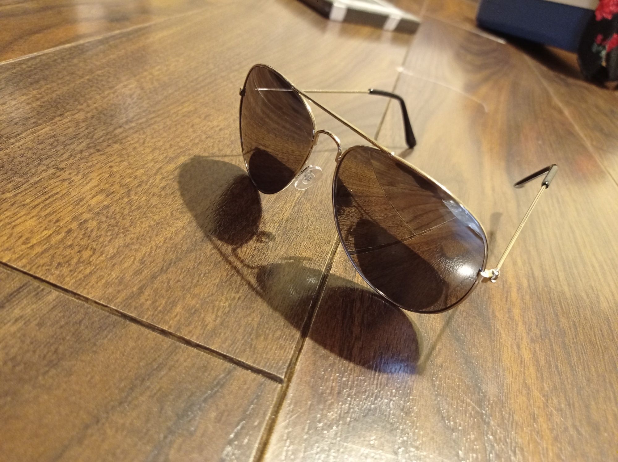 Nowe! Okulary przeciwsłoneczne lustrzanki aviator srebrne