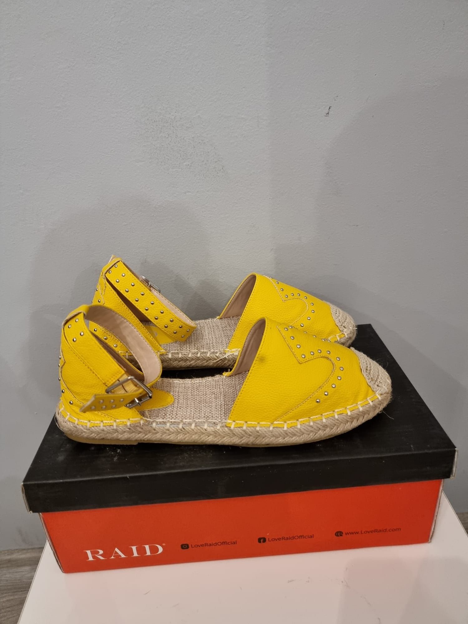 Żółte espadryle damskie Raid Shelby rozm.38