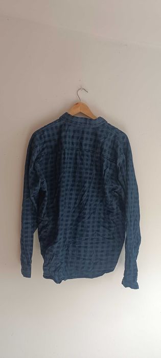 Casualowa koszula w kratkę z długim rękawem XXL bawełna