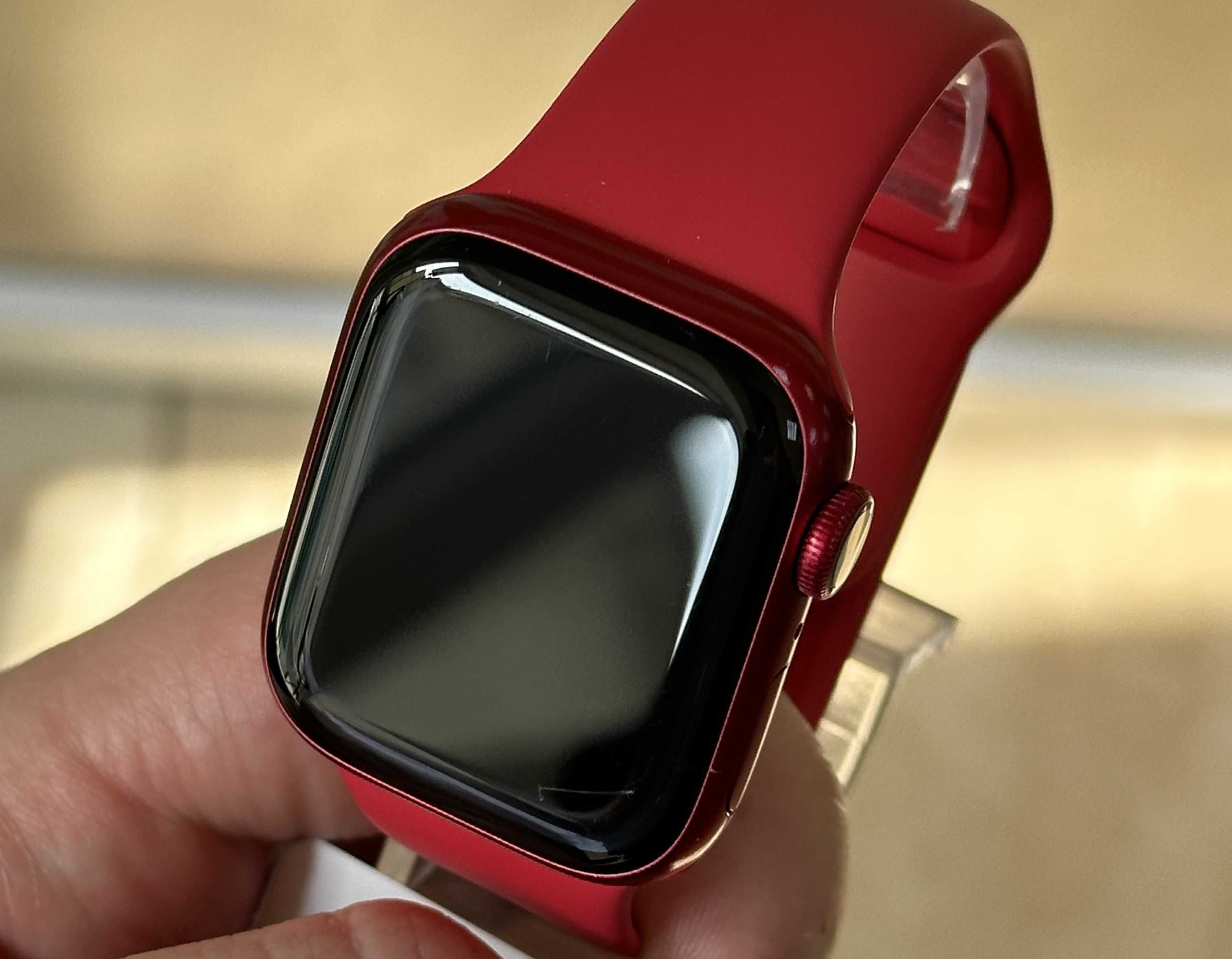 Apple Watch Series 7 41mm RED with RED Sport Band