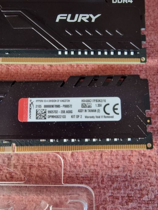 Плашка памяти DR4 16Gb 3600 CL17 Kingston Fury HyperX