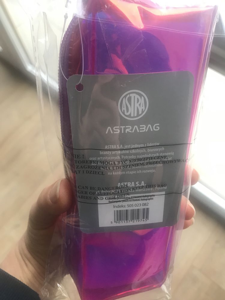 Piórnik/ saszetka prostokątna Astra holographic
