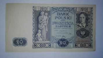 Banknot 20-złotowy 1936 seria A super stan 1