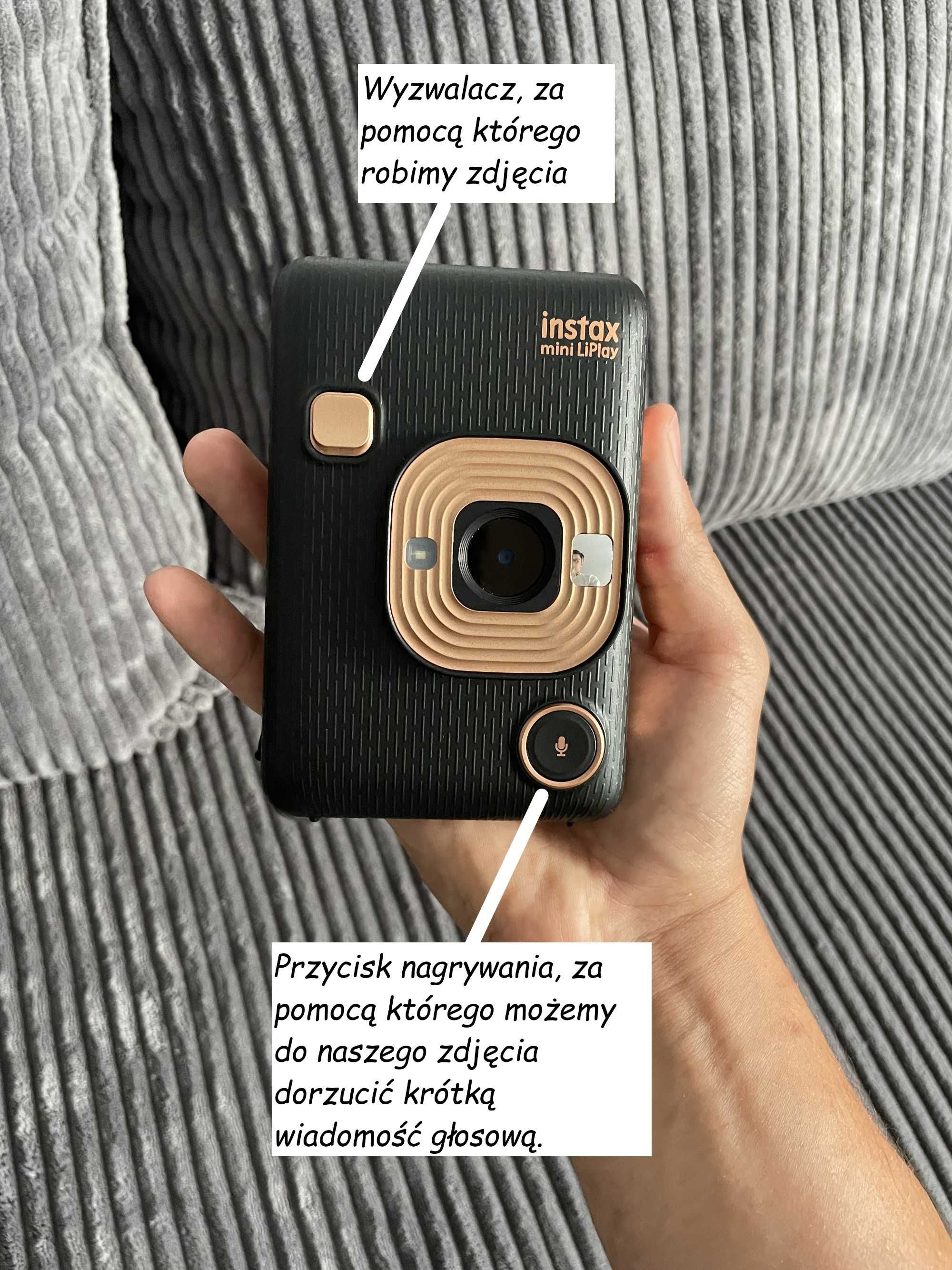 Instax LiPlay – stan bardzo dobry + bogaty zestaw dodatków!