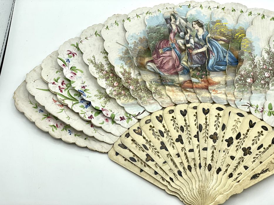 Leque antigo em material nobre