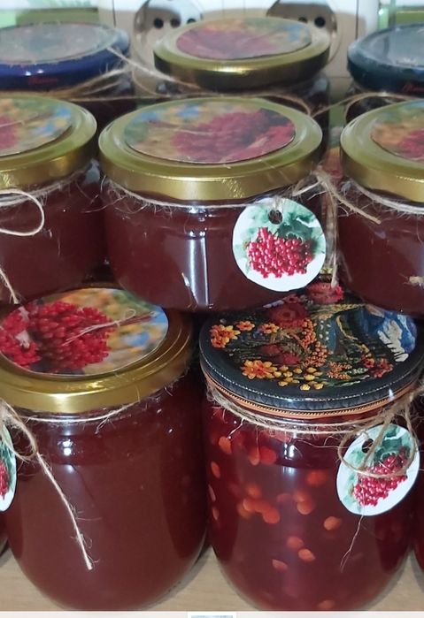 Калина з цукром. Чай ягідний.