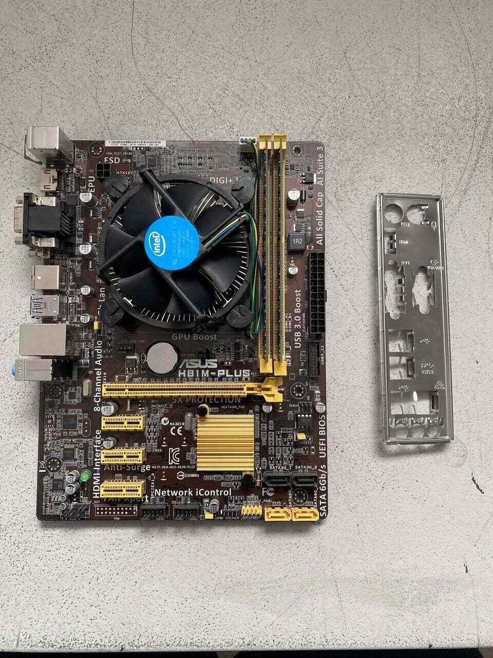 Комплект: Материнська плата Asus H81M-Plus/Core i5/8GB DDR3/LGA 1150