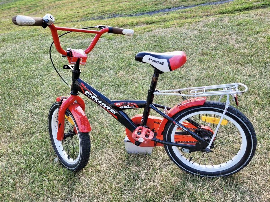 Rower BMX Prime 16 cali czarno czerwony po serwisie