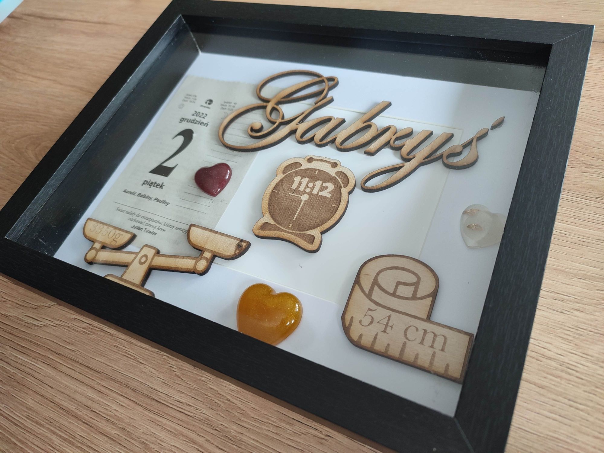 Duża ramka metryczka 3D