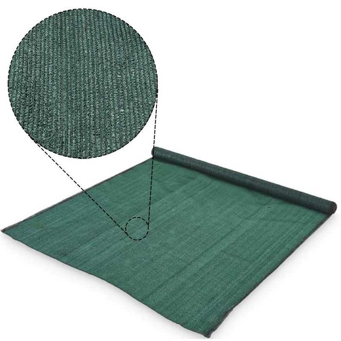 Rede em malha de sombra verde escura ocultação a 90%