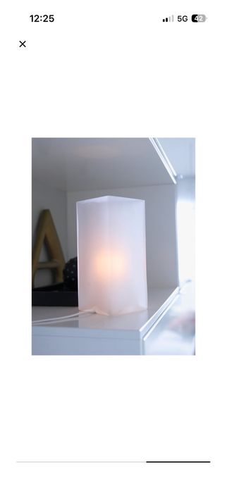 IKEA GRONO lampa stołowa szkło matowe biały