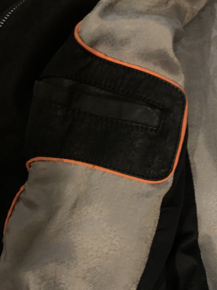 Kurtka skórzana Hugo Boss Orange Boss